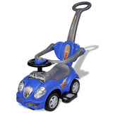 ZNTS Blue Children's Ride-on Car with Push Bar 10073