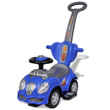 ZNTS Blue Children's Ride-on Car with Push Bar 10073