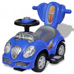 ZNTS Blue Children's Ride-on Car with Push Bar 10073