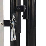 ZNTS Black Single Door Fence Gate 100 x 150 cm 141685
