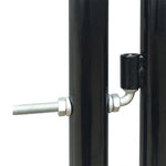 ZNTS Black Double Door Fence Gate 300 x 200 cm 141693
