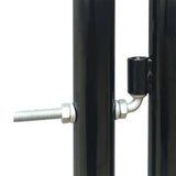 ZNTS Black Double Door Fence Gate 300 x 200 cm 141693