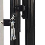ZNTS Black Double Door Fence Gate 300 x 225 cm 141694