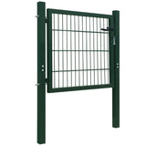 ZNTS 2D Fence Gate Green 106 x 130 cm 141747