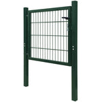 ZNTS 2D Fence Gate Green 106 x 130 cm 141747