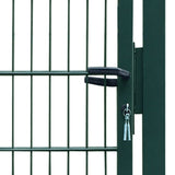 ZNTS 2D Fence Gate Green 106 x 190 cm 141750