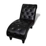 ZNTS Chaise Longue Brown Faux Leather 241937