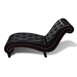 ZNTS Chaise Longue Brown Faux Leather 241937