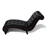 ZNTS Chaise Longue Brown Faux Leather 241937