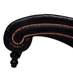 ZNTS Chaise Longue Brown Faux Leather 241937