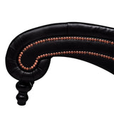 ZNTS Chaise Longue Brown Faux Leather 241937