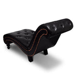 ZNTS Chaise Longue Brown Faux Leather 241937