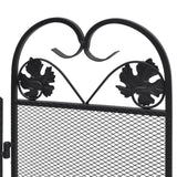 ZNTS 3-panel Fireplace Screen Iron Black 242005