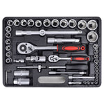 ZNTS 94 pcs 1/2" & 1/4" Drive Socket Bit Set with Ratchet Tool Set 141801