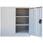 ZNTS Office Cabinet with 2 Doors Grey 90 cm Steel 20114