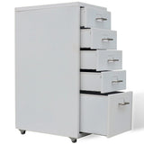 ZNTS File Cabinet with 5 Drawers Grey 68.5 cm Steel 20122