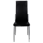 ZNTS Dining Chairs 6 pcs Black Faux Leather 271892
