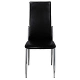 ZNTS Dining Chairs 6 pcs Black Faux Leather 271892