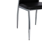 ZNTS Dining Chairs 6 pcs Black Faux Leather 271892