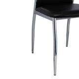 ZNTS Dining Chairs 6 pcs Black Faux Leather 271892