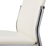 ZNTS Dining Chairs 6 pcs White Faux Leather 271893
