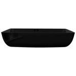 ZNTS Ceramic Bathroom Sink Basin Black Rectangular 141923