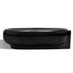 ZNTS Ceramic Bathroom Sink Basin Faucet/Overflow Hole Black Round 141925