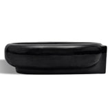 ZNTS Ceramic Bathroom Sink Basin Faucet/Overflow Hole Black Round 141925