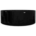 ZNTS Ceramic Bathroom Sink Basin Faucet/Overflow Hole Black Round 141939