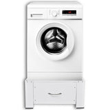 ZNTS Washing Machine Pedestal with Drawer White 50448
