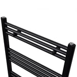 ZNTS Black Bathroom Central Heating Towel Rail Radiator Straight 600x1160mm 141908
