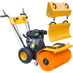 ZNTS Multifunctional Petrol-powered Snow Plough/Sweeper Set 6.5HP 141978