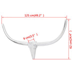 ZNTS Wall Mounted Aluminium Bulls Head Decoration Silver 125 cm 242338