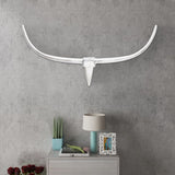 ZNTS Wall Mounted Aluminium Bulls Head Decoration Silver 125 cm 242338