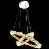 ZNTS Double Ring LED Crystal Pendant Lamp 23.6 W 242350
