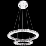 ZNTS Double Ring LED Crystal Pendant Lamp 23.6 W 242350