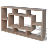 ZNTS Floating Wall Display Shelf 8 Compartments Oak Colour 242549