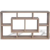 ZNTS Floating Wall Display Shelf 8 Compartments Oak Colour 242549
