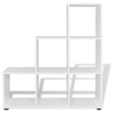 ZNTS Staircase Bookcase/Display Shelf 107 cm White 242552