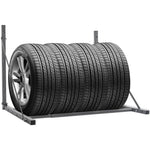 ZNTS Tyre Rack Silver Steel 210353