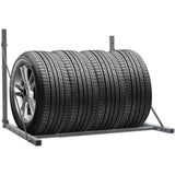 ZNTS Tyre Rack Silver Steel 210353