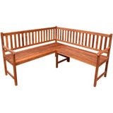 ZNTS Garden Corner Bench 150 cm Solid Acacia Wood 41773
