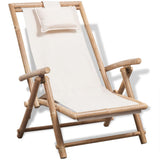 ZNTS Outdoor Deck Chair Bamboo 41893