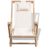 ZNTS Outdoor Deck Chair Bamboo 41893