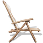 ZNTS Outdoor Deck Chair Bamboo 41893