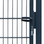 ZNTS Fence Gate Steel 106x248 cm Anthracite 142027