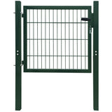 ZNTS Fence Gate Steel Green 105x150 cm 142028