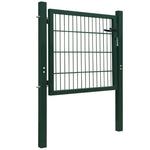 ZNTS Fence Gate Steel Green 105x150 cm 142028