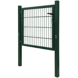 ZNTS Fence Gate Steel Green 105x150 cm 142028