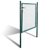 ZNTS Single Door Fence Gate Powder-Coated Steel 142030